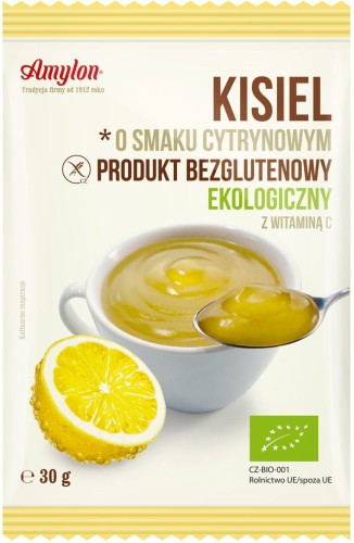 KISIEL O SMAKU CYTRYNOWYM BEZGLUTENOWY BIO 30 g - AMYLON-421